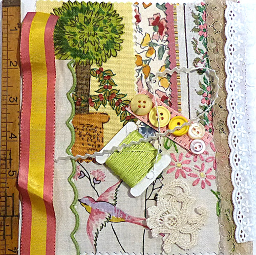 Small mixed fabric scraps - 10,