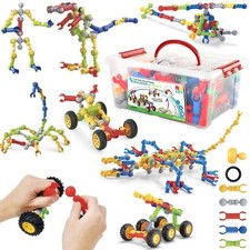 Stem Kids Building Toys for Ages 6-8 Boys Girls, 125 PCS Building Blocks Games