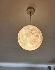3D White Moon Ceiling Light Shade