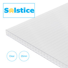 Solstice Multiwall Polycarbonate Roofing Sheets | 25mm | Multiple Colours