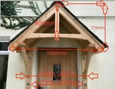 wooden front door canopy porch