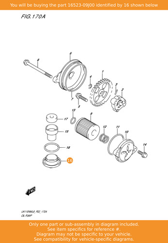 Suzuki cap oil strainer - cap,oil,