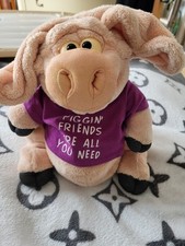 Vintage 2002 Carte Blanche 'Piggin Friens Are All You Need' Soft Plush Toy 10”