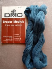 a hank of DMC Broder Medicis medium sky blue colour 100% wool yarn, never used