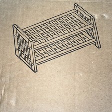 Two Tier Wooden Shoe Rack. New