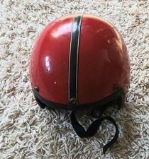 VINTAGE RED CRASH HELMET