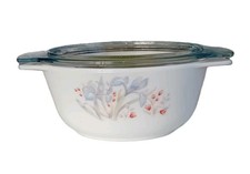 Vintage Blue Iris Pyrex Casserole Dish 16 Cm Diameter