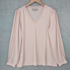 LOFT Blouse Womens Medium Pink