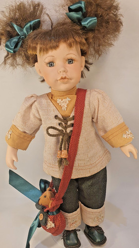 Porcelain doll - porcelain, 16"(41cm)