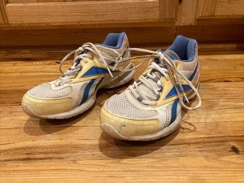 Reebok white blue lace - white, up