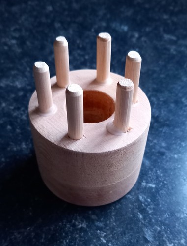 Wooden knitting bobbin with - wooden,