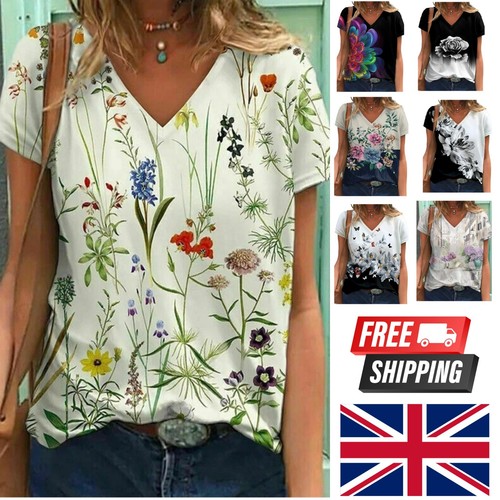Womens print summer blouse - print,