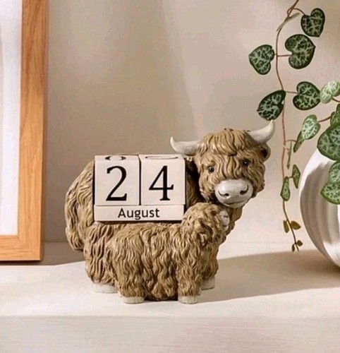 Brown highland cow calendar - highland,