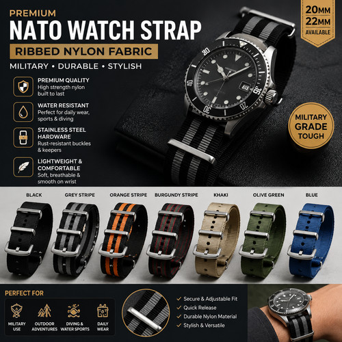 Premium nato watch - premium, strap