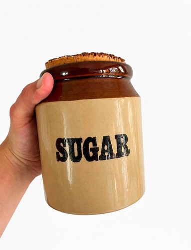 Vintage retro sugar jar - vintage,