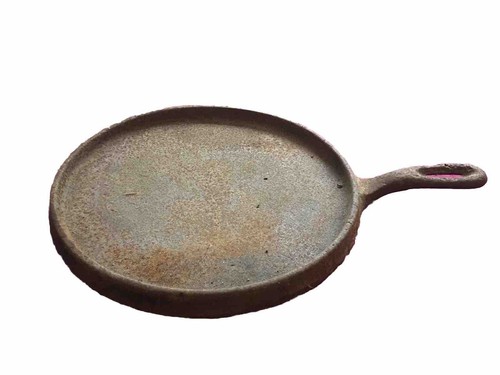 Antique cast iron pan griddle - iron,