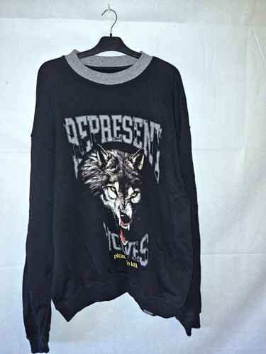 Represent black wolf - black,