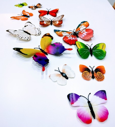 12pcs butterfly stickers - 3d,