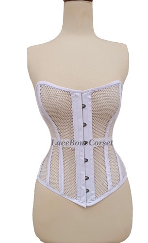 Mesh corset steel boned - mesh,