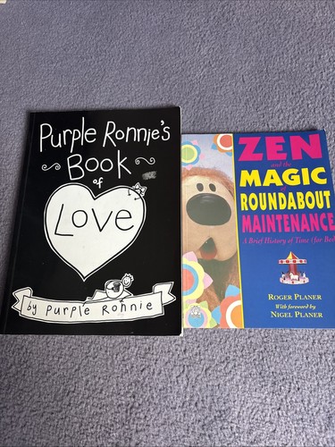 Two novelty books - books, purple