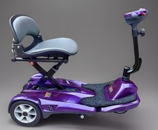 PURPLE DRIVE Dual Wheel LIGHTWEIGHT REMOTE FOLDING MOBILITY SCOOTER HW009PU
