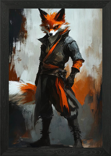 Anthropomorphic fox warrior - fox,