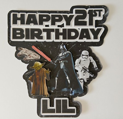 Personalised starwars cake - personalised,