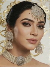 Light Gold Kundan Choker with