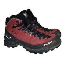 Salewa MS Alp Mate Mid PTX Boots Women's Size 10 Red Waterproof Gorpcore Outdoor
