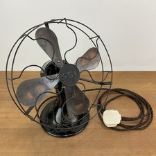 Original Antique 1920s British GEC Electric Desk Wall Fan Working VGC
