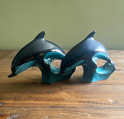 Poole pair dolphin figurines - pair,