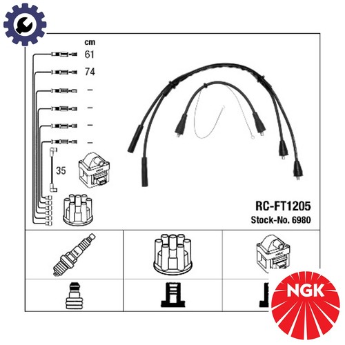 Ignition cable kit 6980 - cable,