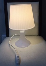 Ikea preowned LAMPAN Table Lamp White 29 cm Bedside Light Mood Lighting 
