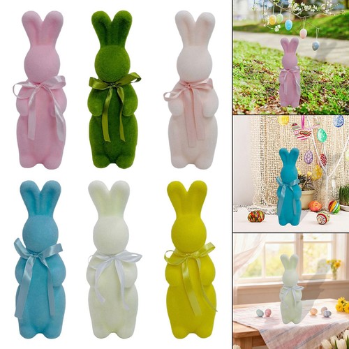 Flocked easter bunny - flocked,