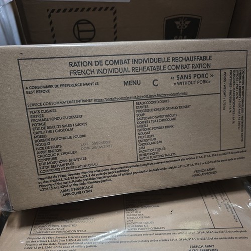 Menu mre military - military, 24hr