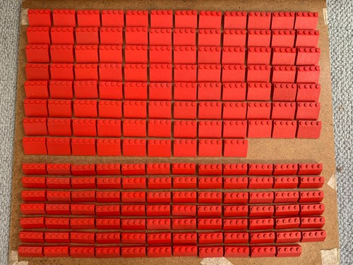 416 various vintage red lego - x,