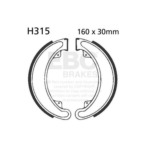 Ebc brake shoe set - shoe, rear