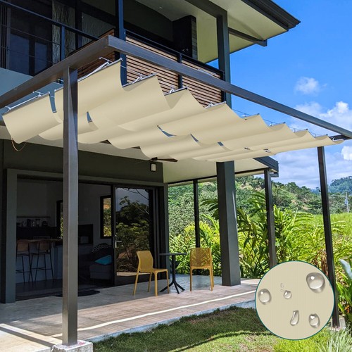 Waterproof retractable pergola - waterproof,