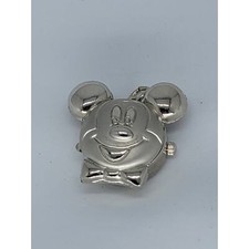 Disney Mickey Mouse Flip Open Lid Pendant Key Fob Quartz Watch