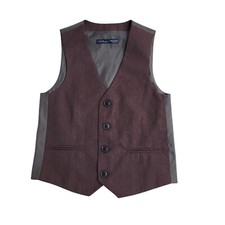 Next Burgundy 2 Pocket Smart Formal Waistcoat Boy's Age 5 Years 24''