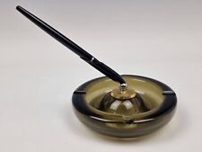 Whitefriars Parker fountain pen twilight glass ashtray
