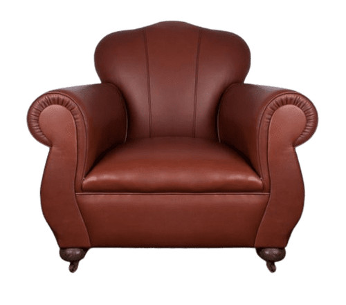 Art deco leather club chair - art,