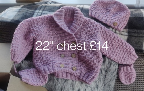 Hand knitted lilac - knitted, cardi