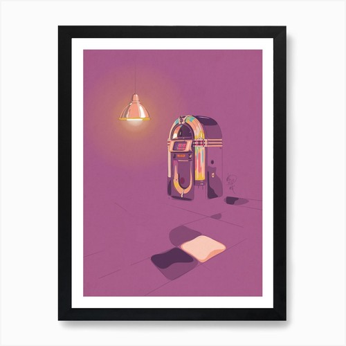 Wurlitzer jukebox art print - art,