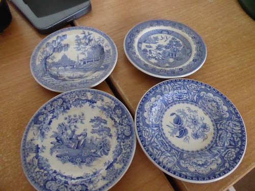 Spode blue room plates - 4,