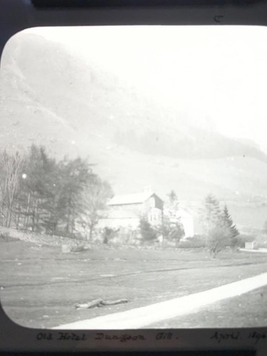 Magic lantern slide old - slide, hotel
