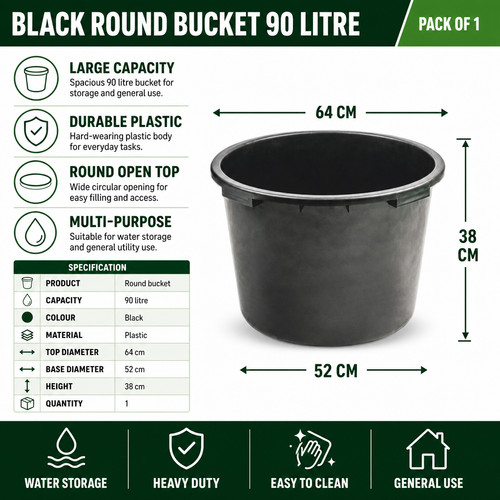 90 litre round - litre,