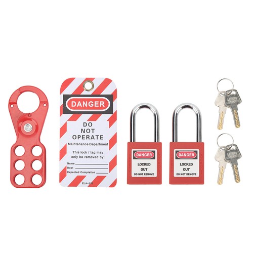 Lockout tagout kit with - tagout, safety