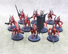 40k Age of Sigmar Demons of Khorne BLOODLETTERS x10 part painted £26 at GW 33056
