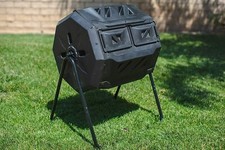 Dual chamber compost tumbler - compost,